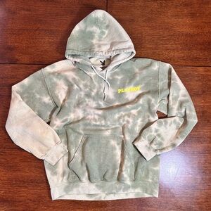 PLAYBOY Olive and Beige Tie-Dye Men's Hoodie